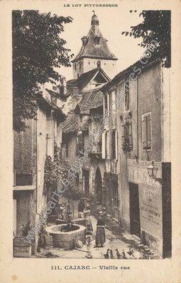 Carte postale ancienne Vieille rue — Cajarc (Lot)