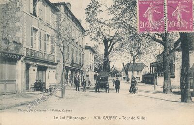 Carte postale ancienne Le Lot Pittoresque — Tour de Ville — Cajarc (Lot)