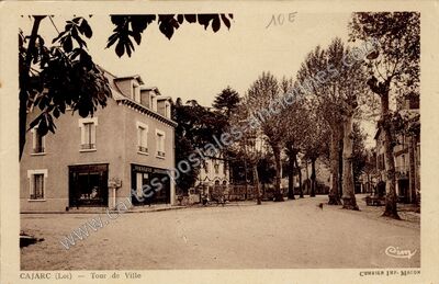 Carte postale ancienne Tour de Ville — Cajarc (Lot)