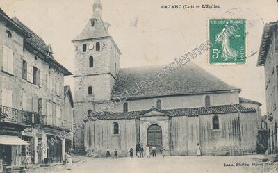 Carte postale ancienne L'Eglise — Cajarc (Lot)