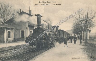 Carte postale ancienne La Gare — Cajarc (Lot)