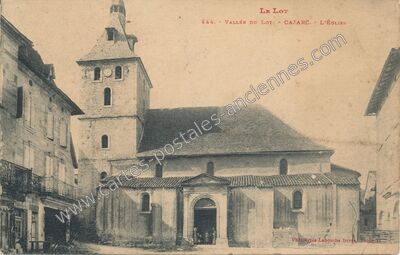 Carte postale ancienne Vallée du Lot. - L'Église — Cajarc (Lot)