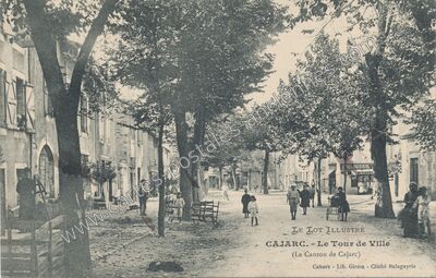 Carte postale ancienne Le Tour de Ville — Cajarc (Lot)