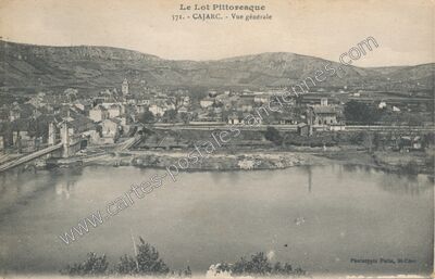 Carte postale ancienne Le Lot Pittoresque - Vue générale — Cajarc (Lot)