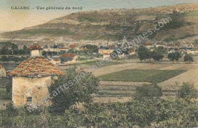 Carte postale ancienne Vue générale du nord — Cajarc (Lot)