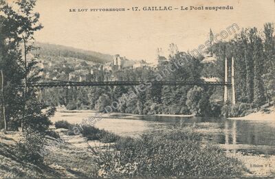 Carte postale ancienne Gaillac — Cajarc (Lot)
