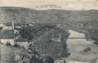 Carte postale ancienne Gaillac — Cajarc (Lot)