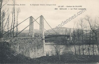 Carte postale ancienne Gaillac — Cajarc (Lot)