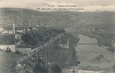 Carte postale ancienne Gaillac — Cajarc (Lot)