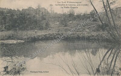Carte postale ancienne Gouffre de Lentouy — Cajarc (Lot)