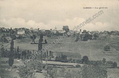 Carte postale ancienne Vue générale — Cambes (Lot)