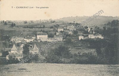 Carte postale ancienne Vue générale — Camburat (Lot)