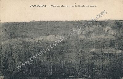 Carte postale ancienne Vue du Quartier da la Route et Labro — Camburat (Lot)