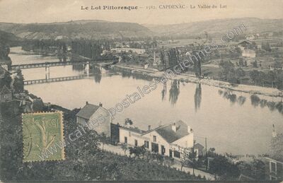 Carte postale ancienne La Vallée du Lot — Capdenac (Lot)
