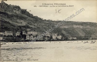 Carte postale ancienne L'Aveyron Pittoresque - Le Port et CAPDENAC-le-HAUT — Capdenac (Lot)