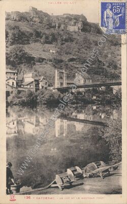 Carte postale ancienne La Vallée du Lot et le Nouveau Pont — Capdenac (Lot)