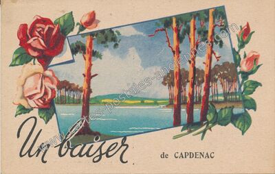 Carte postale ancienne Un baiser — Capdenac (Lot)