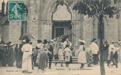 Carte postale ancienne Un jour de Confirmation — Capdenac (Lot)