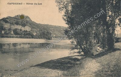 Carte postale ancienne Rives du Lot — Capdenac (Lot)
