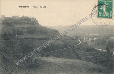 Carte postale ancienne Plaine du Lot — Capdenac (Lot)