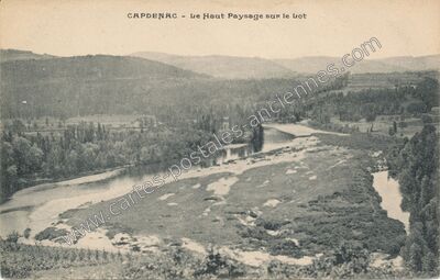 Carte postale ancienne Le Haut Paysage sur le Lot — Capdenac (Lot)