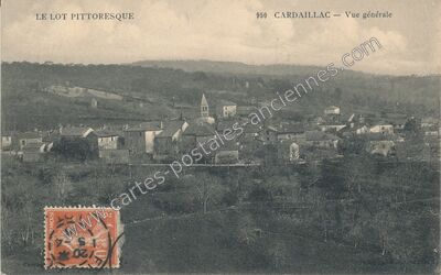 Carte postale ancienne LE LOT PITTORESQUE — Vue générale — Cardaillac (Lot)