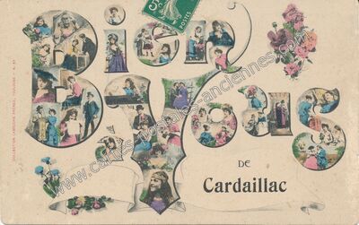 Carte postale ancienne Bienfaits — Cardaillac (Lot)