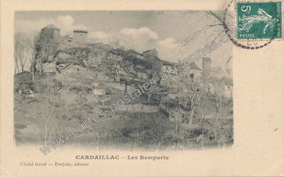 Carte postale ancienne Les Remparts — Cardaillac (Lot)