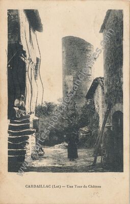 Carte postale ancienne Une Tour du Château — Cardaillac (Lot)