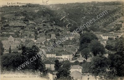 Carte postale ancienne Le Lot Pittoresque - Vue Générale — Catus (Lot)