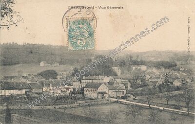 Carte postale ancienne Vue Générale — Cazals (Lot)