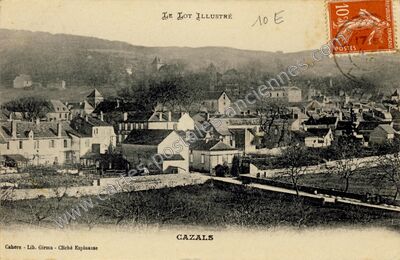 Carte postale ancienne Le Lot Illustré — Cazals (Lot)