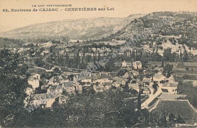 Carte postale ancienne Environs de Cajarc - Cenevières — Cénevières (Lot)