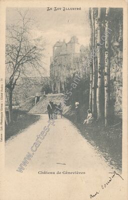 Carte postale ancienne Château de Cénevières — Cénevières (Lot)