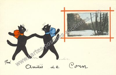 Carte postale ancienne Amitiés — Corn (Lot)