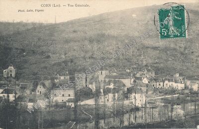 Carte postale ancienne Vue Générale — Corn (Lot)