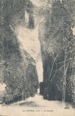 Carte postale ancienne La Cascade — Corn (Lot)