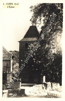 Carte postale ancienne L'Église — Corn (Lot)
