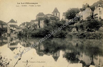 Carte postale ancienne Le Lot Pittoresque - Vallée du Célé — Corn (Lot)