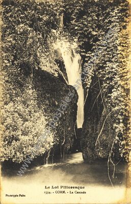Carte postale ancienne La Cascade — Corn (Lot)