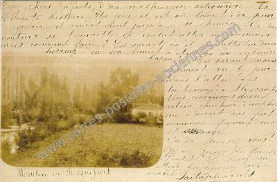 Carte postale ancienne Moulin de Roquefort — Corn (Lot)