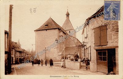 Carte postale ancienne Le Bourg — Cressensac (Lot)