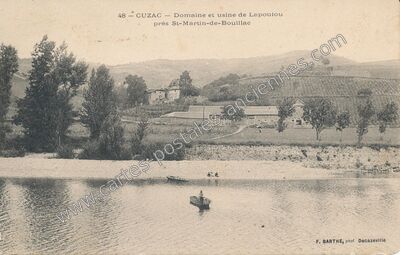 Carte postale ancienne Domaine et usine de Lapoulou près St-Martin-de-Bouillac — Cuzac (Lot)