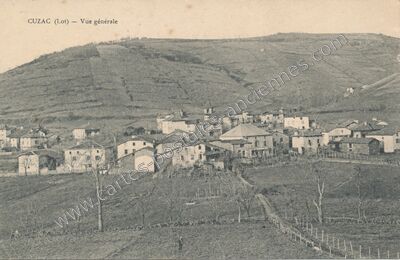 Carte postale ancienne Vue générale — Cuzac (Lot)