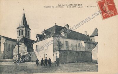 Carte postale ancienne La Place — Espédaillac (Lot)