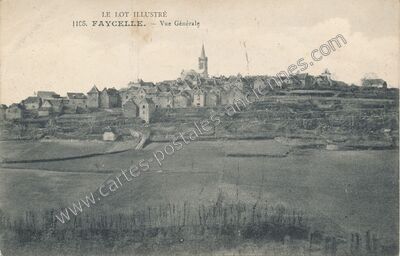 Carte postale ancienne Vue Générale — Faycelles (Lot)