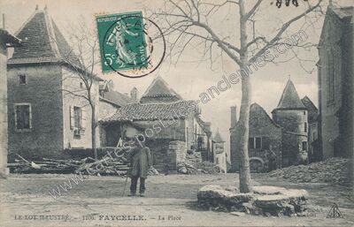 Carte postale ancienne La Place — Faycelles (Lot)