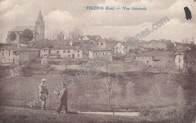 Carte postale ancienne Vue Générale — Felzins (Lot)