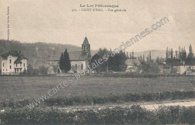 Carte postale ancienne Ceint d'Eau — Figeac (Lot)