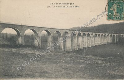 Carte postale ancienne Ceint d'Eau — Figeac (Lot)